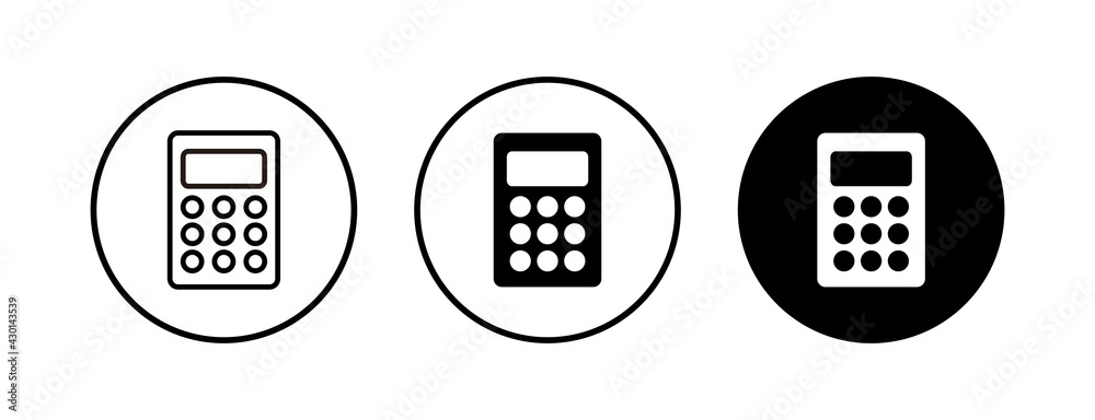 Calculator icons set. Calculator vector icon Calculator icons set. Calculator vector icon