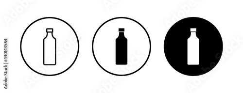 Bottle icons set. Bottle icon in trendy flat design