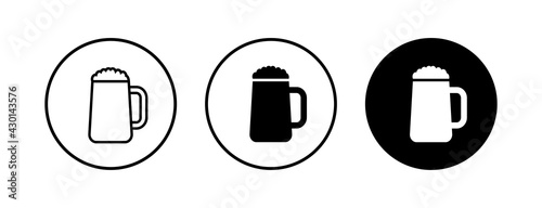 Beer icons set. Beer Icon in trendy flat style