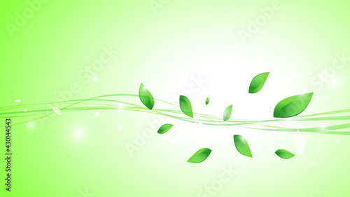 背景, 葉, 緑, お茶, グラデーションのベクターイラスト背景素材