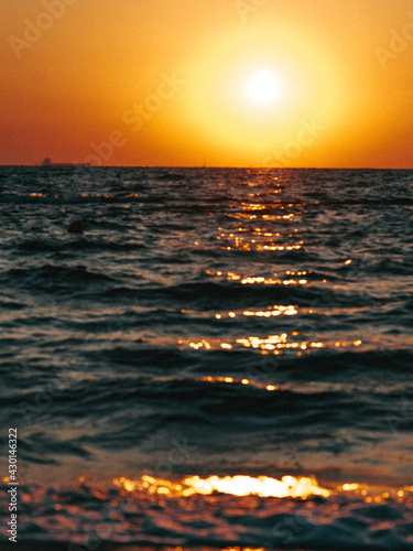 sunset in the sea