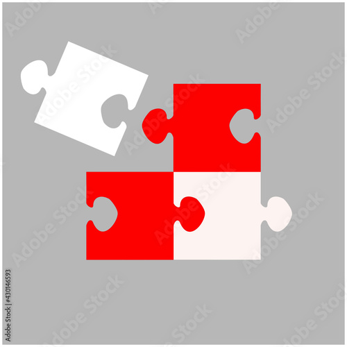 Vector jigsaw puzzle background.