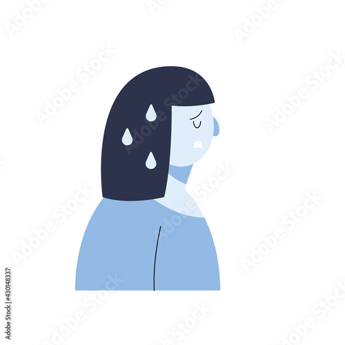 woman sick character