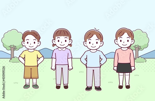 仲良しの子どもたち