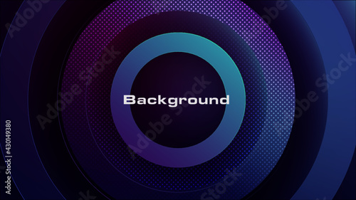Abstract background with glowing circles. Abstract blue-purple banner template. Vector background. Modern abstract Background for Web, social media.