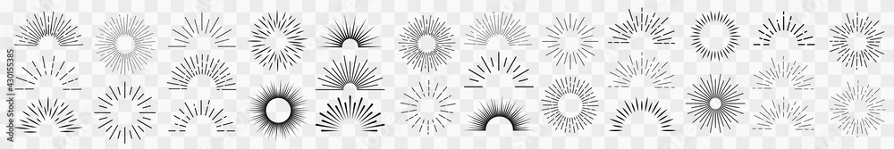 Fototapeta premium Sunburst element radial stripes or sunburst backgrounds