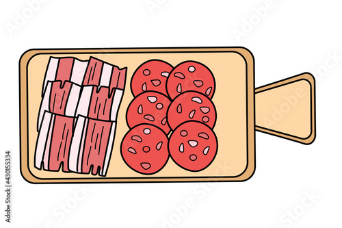 Prosciutto, salami, tapas, bar, Spanish food
