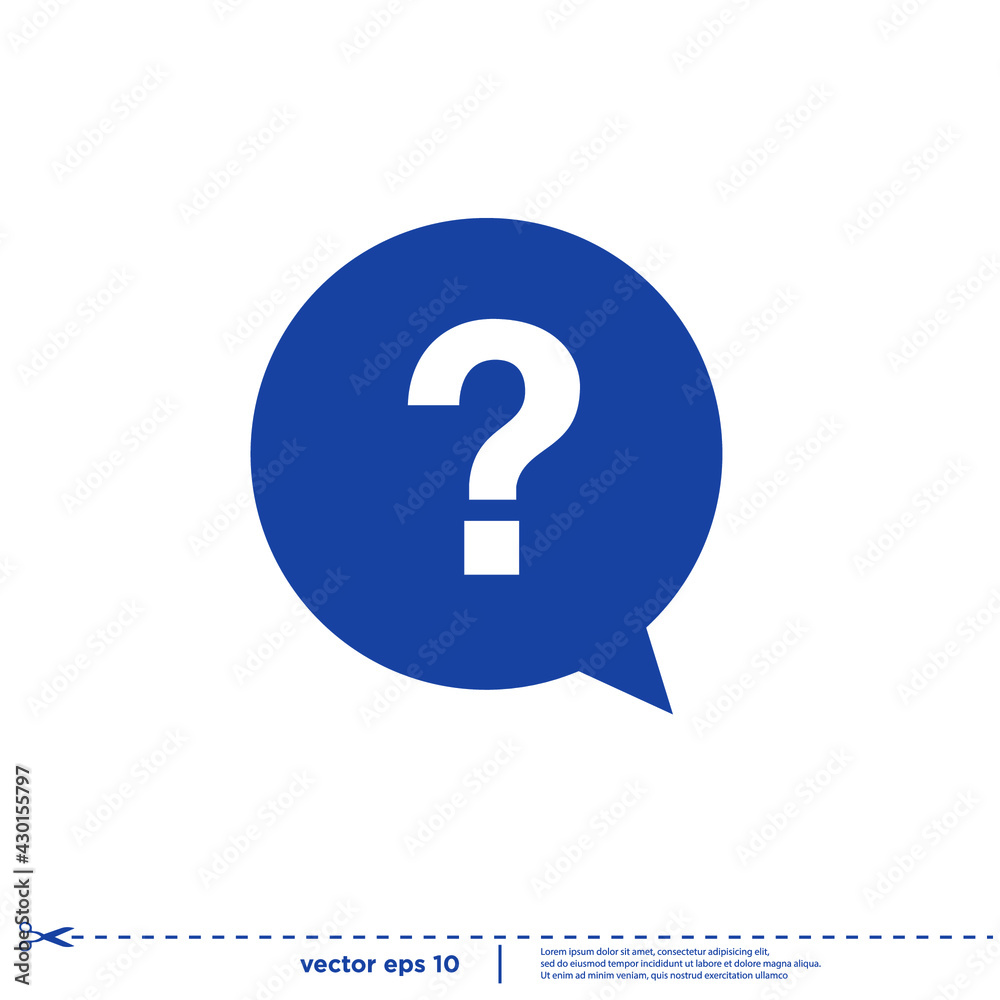 ask icon in bubble speech simple design element ask icon in bubble speech simple design element