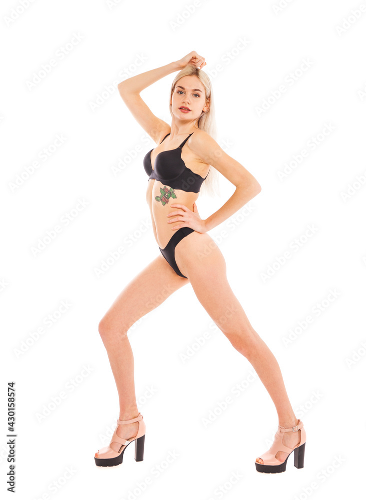 Full body portrait of a young beautiful blonde woman Full body portrait of a young beautiful blonde woman