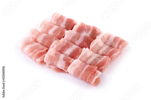 Fresh pork isolated on a white background