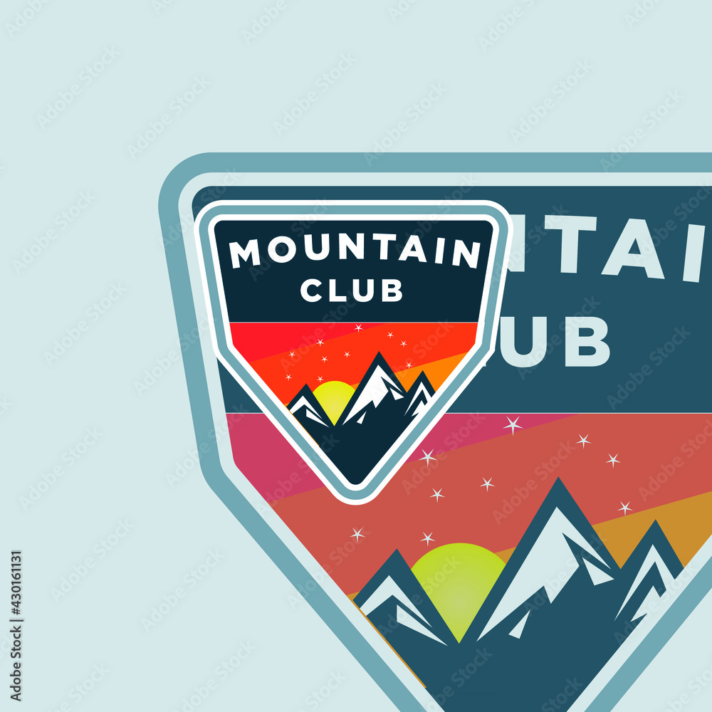 Set of logo, badges, banners, emblem for mountain, hiking, camping, expedition and outdoor adventure. Exploring nature Set of logo, badges, banners, emblem for mountain, hiking, camping, expedition and outdoor adventure. Exploring nature