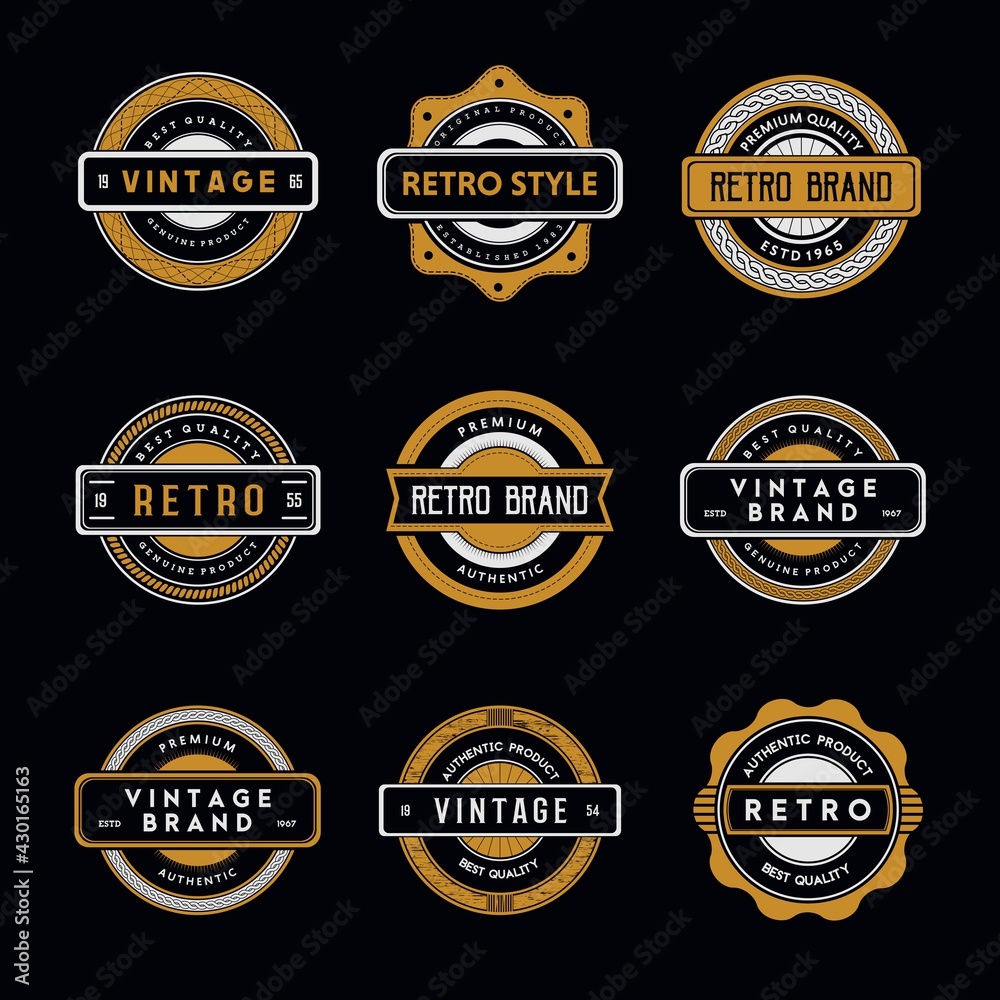 Naklejka premium Retro Badges Collection