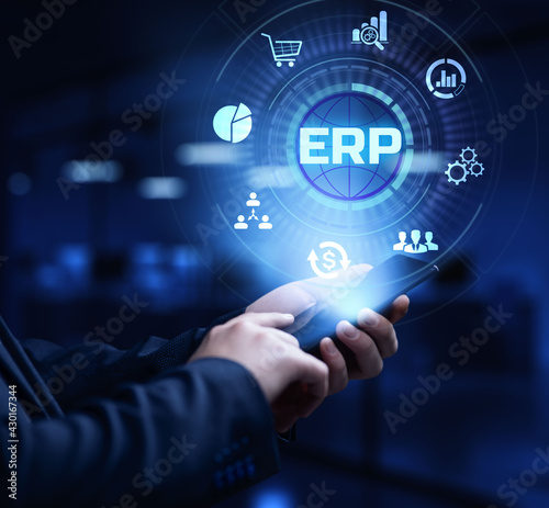 Photography ERP enterprise resource planning business internet technology concept
