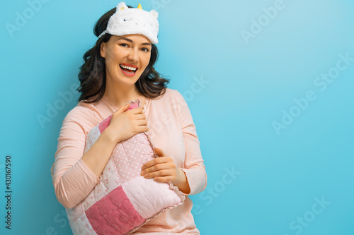 woman is wearing sleepwear photo