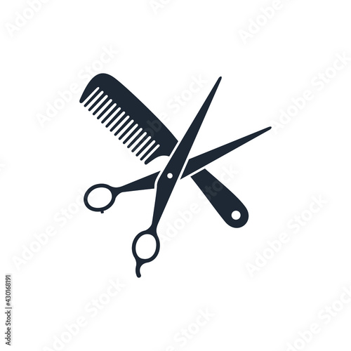 hairdresser icon logo template