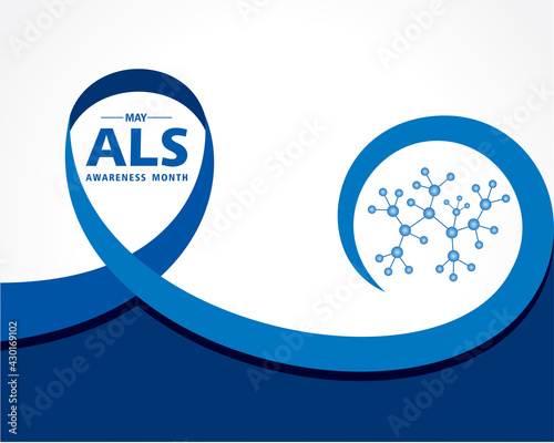 Vector Illustration of ALS(Amyotrophic lateral sclerosis) Awareness Month photo