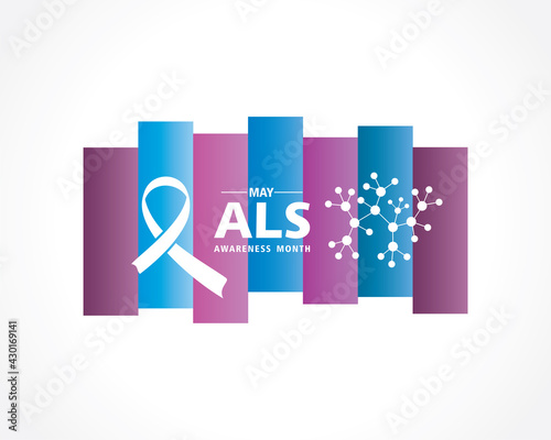 Vector Illustration of ALS(Amyotrophic lateral sclerosis) Awareness Month