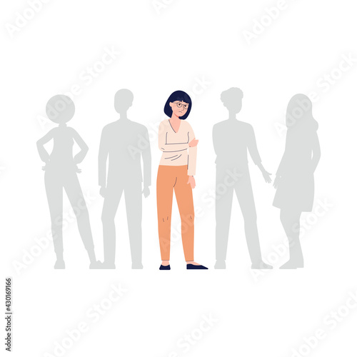Sad unhappy lonely young woman feeling loneliness, stress and depression.