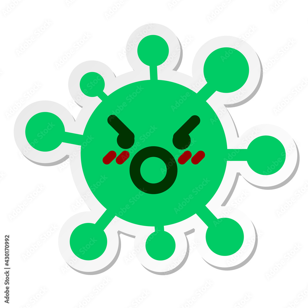 angry virus sticker angry virus sticker
