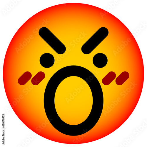 shouting face circle