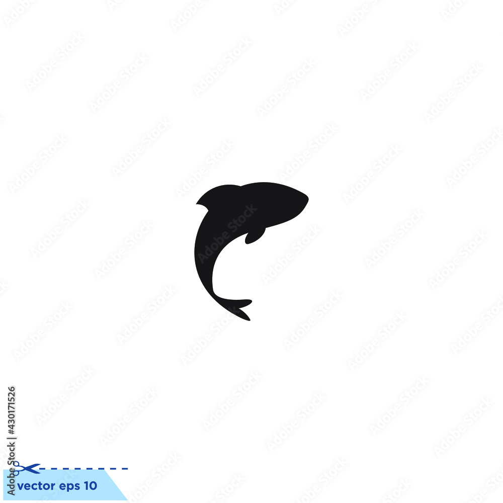 Obraz premium fish icon vector logo template
