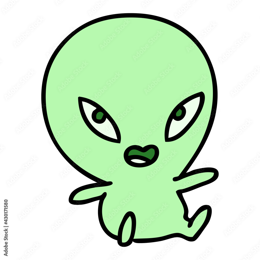 Obraz premium cute little alien