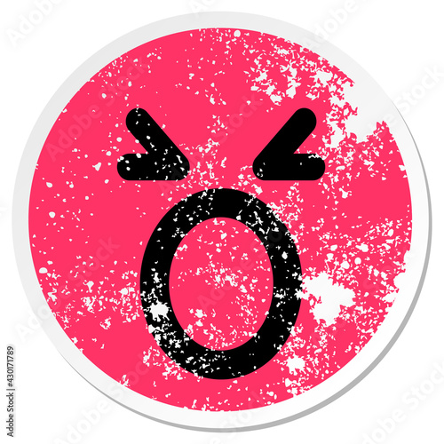simple shouting face circle