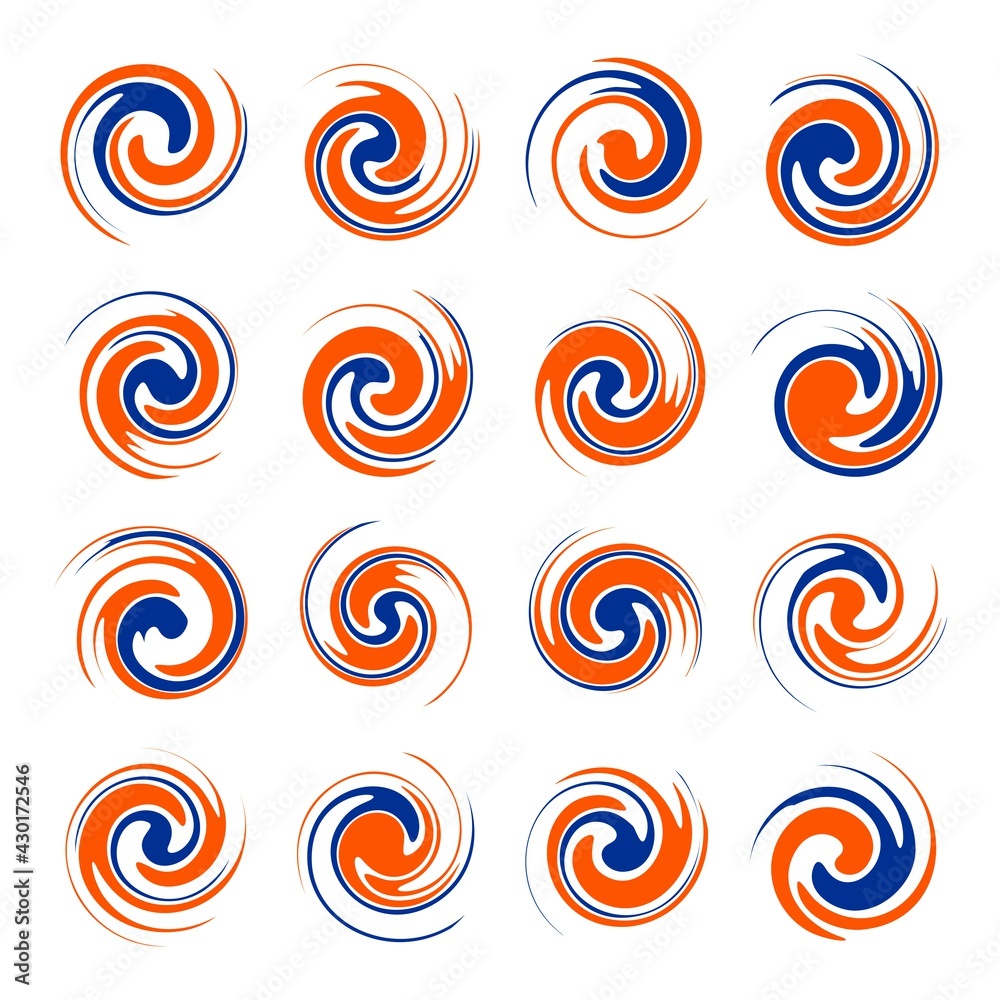 Twister Shape Design Element Vector Set Twister Shape Design Element Vector Set
