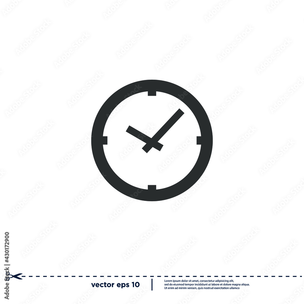 clock icon, time symbol vector illustration clock icon, time symbol vector illustration