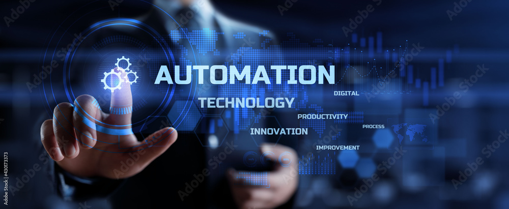 Automation of business and industrial process. Innovation technology concept Automation of business and industrial process. Innovation technology concept