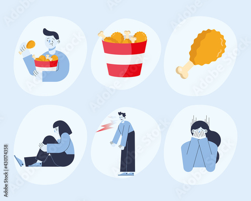 panic attack six icons