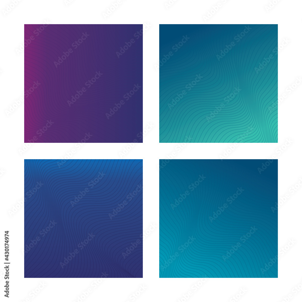 background with wavy lines texture in gradient blue color