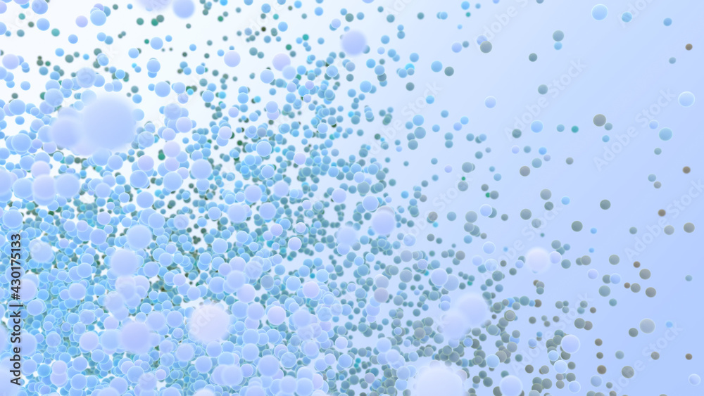 Blue light space with tiny soft spheres digital background Blue light space with tiny soft spheres digital background