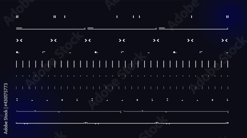 Set of Sci Fi Modern User Interface Elements. Futuristic Abstract HUD. Good for game UI. Vector Illustration EPS10