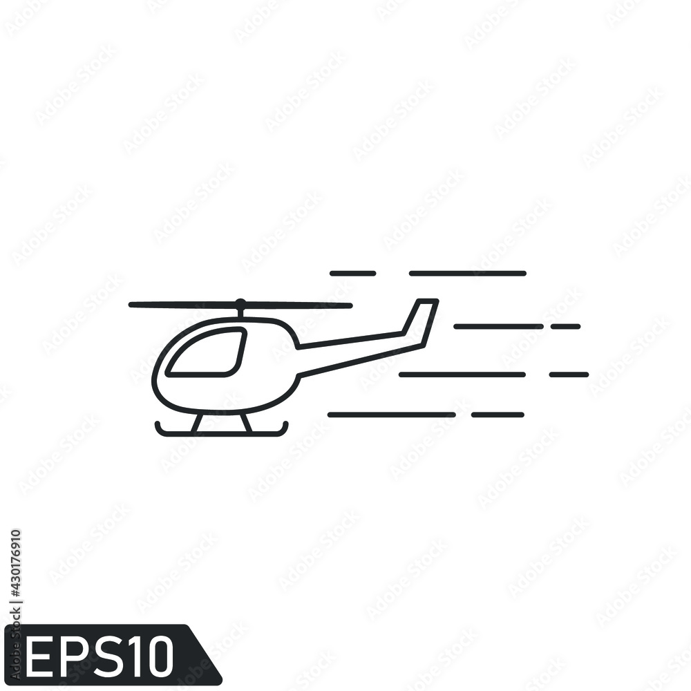 helicopter icon vector illustration logo template helicopter icon vector illustration logo template