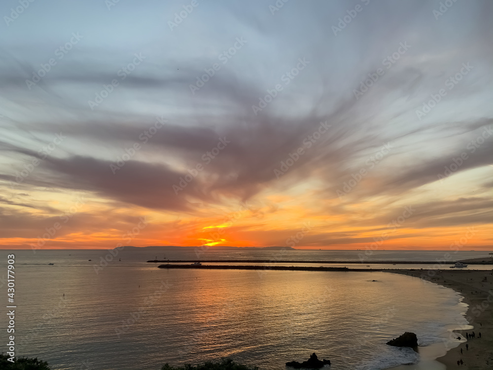 Newport Beach Harbor Sunset