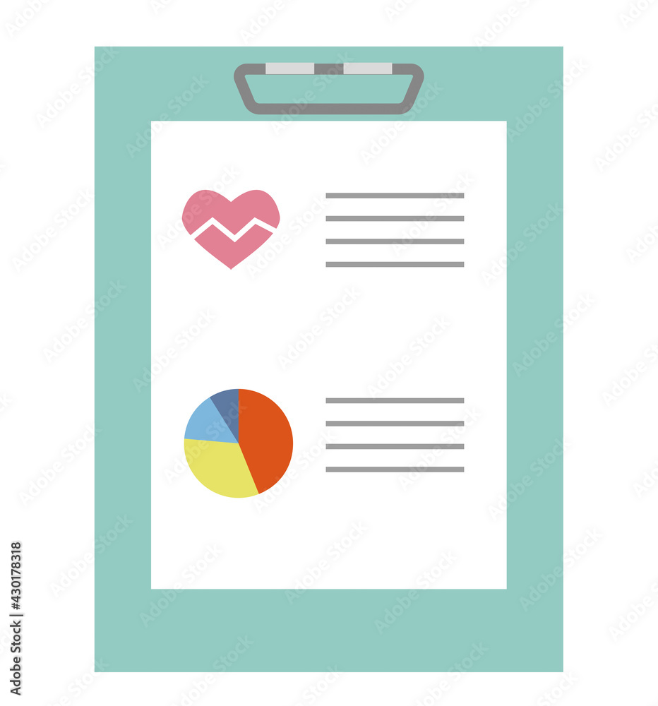 バインダーとグラフのイラスト素材 Stock Vector Adobe Stock