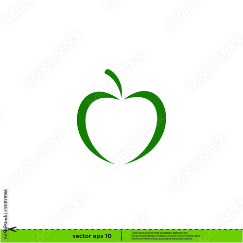 apple icon vector logo template