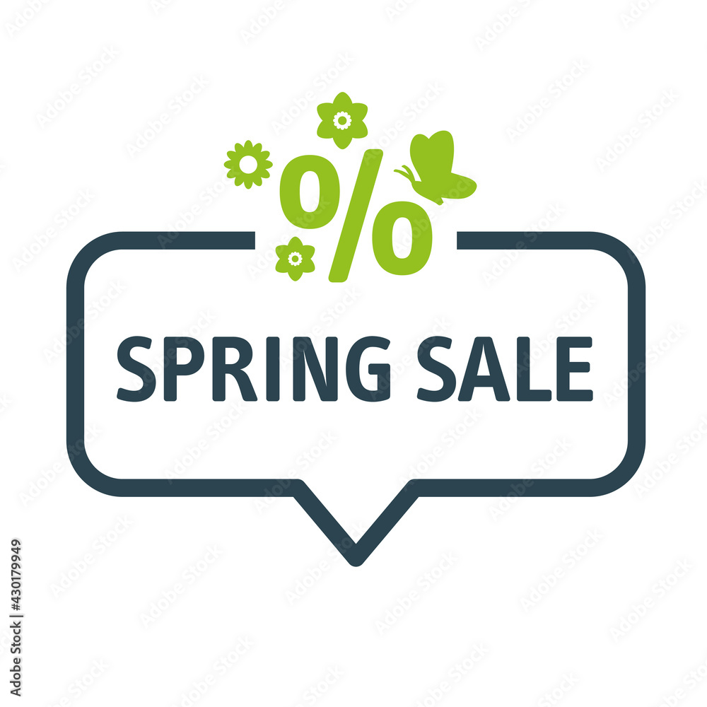Spring Sale Vector Illustration speech bubble Spring Sale Vector Illustration speech bubble