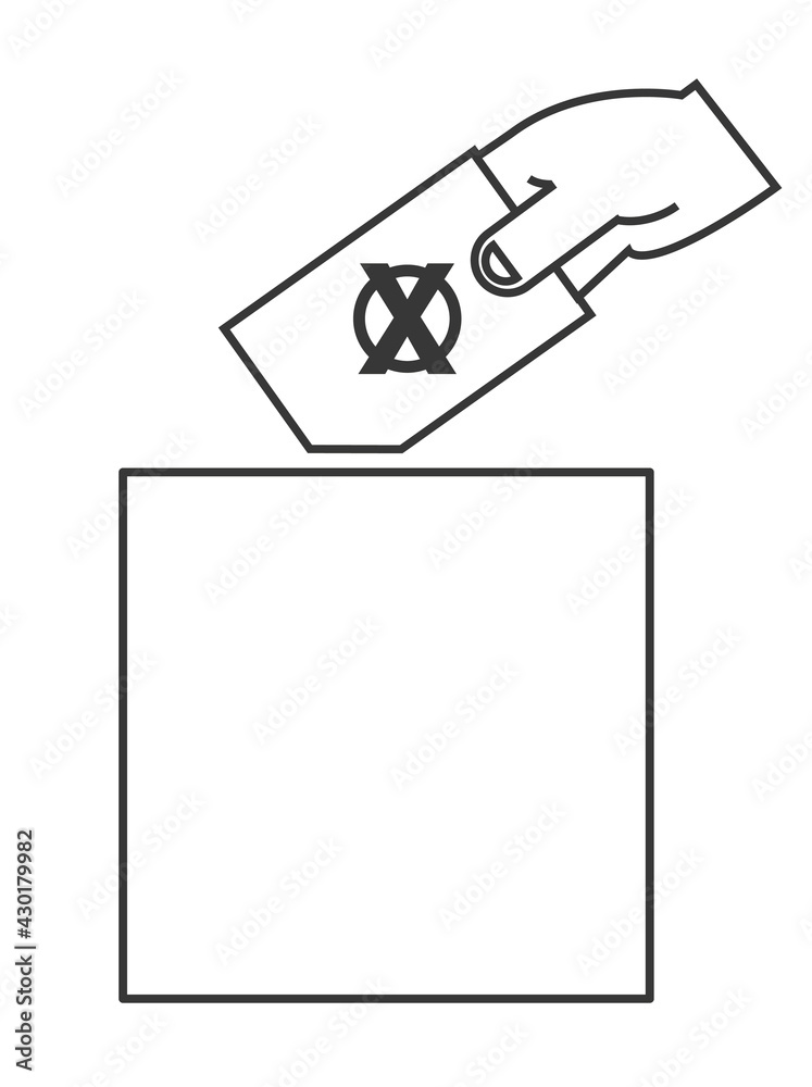 Wahl und Wahlurne icon - Vektor Illustration Piktogramm