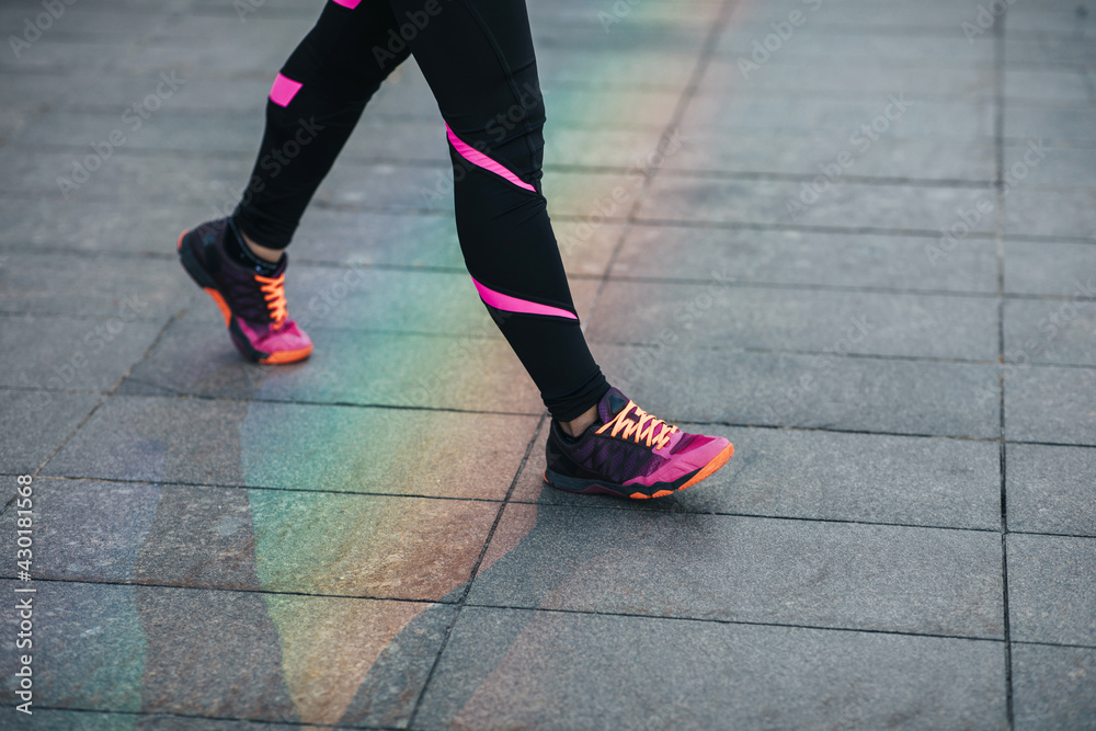 Woman running in nature, health care, motivation, workout and keep fit