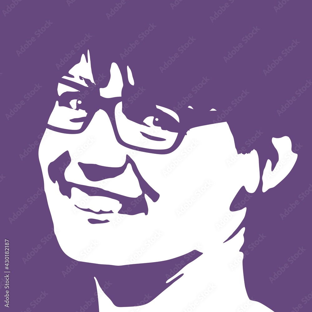 Silhouette of a female head. Beauty and fashion Silhouette of a female head. Beauty and fashion