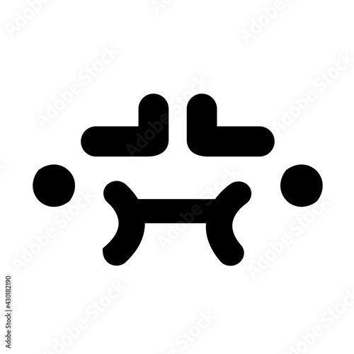 disgruntled face icon