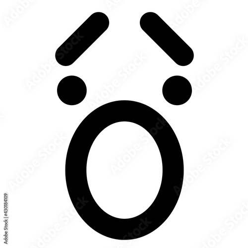 shouting face icon