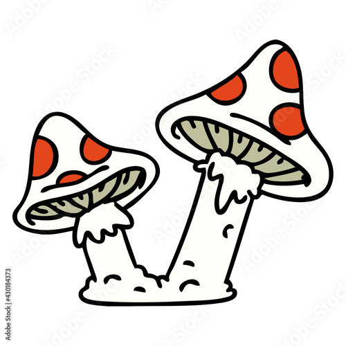 poisonous mushroom pair