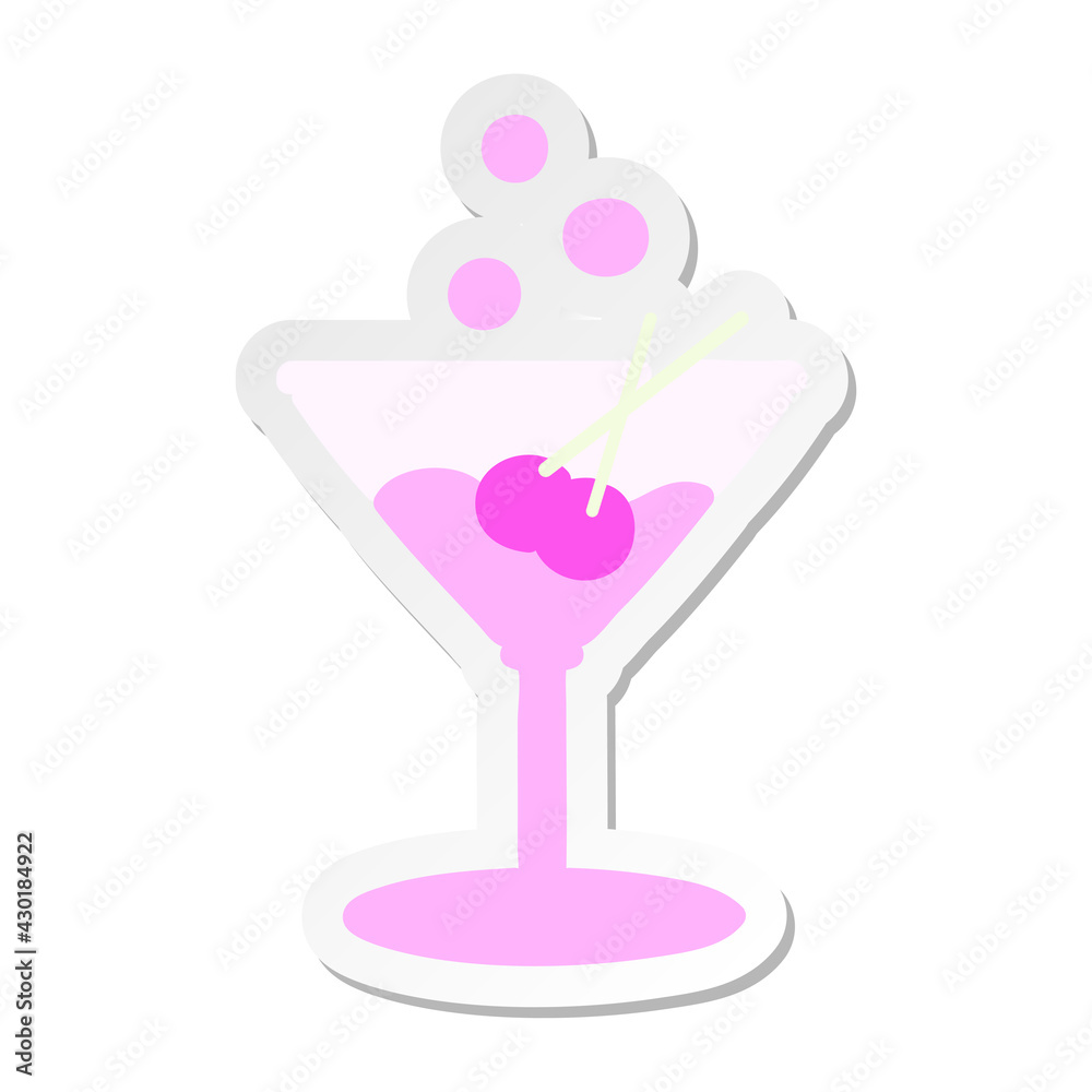 cocktail in a glass sticker cocktail in a glass sticker