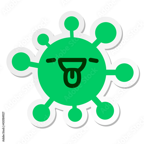 satisfied virus sticker