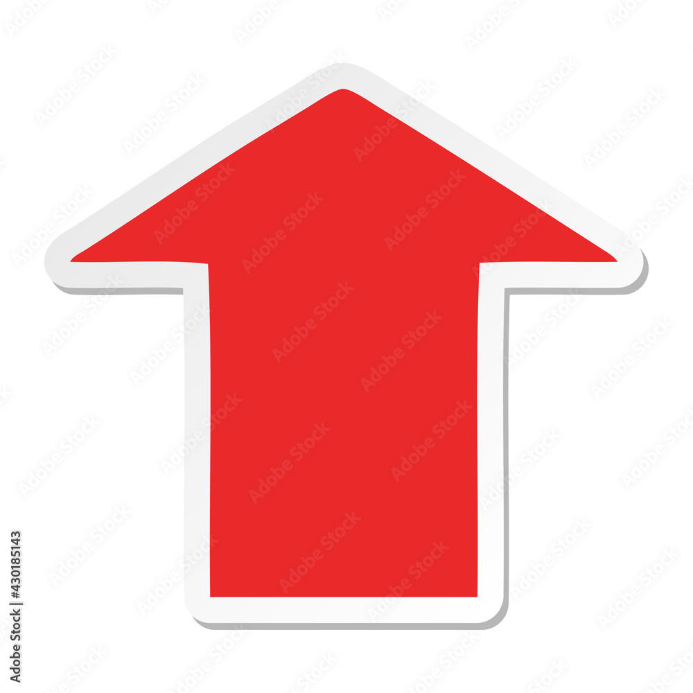 pointing arrow cartoon sticker