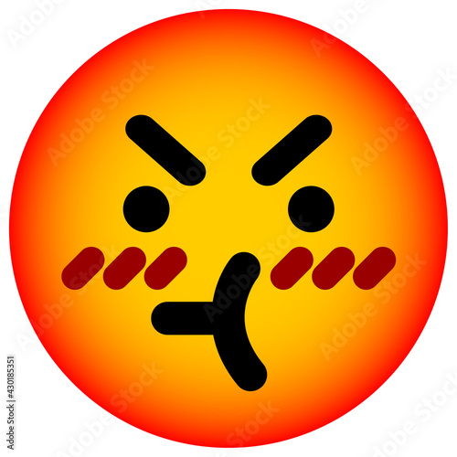 disbelief face circle