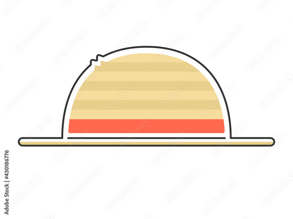 麦わら帽子のイラスト Stock Vector Adobe Stock